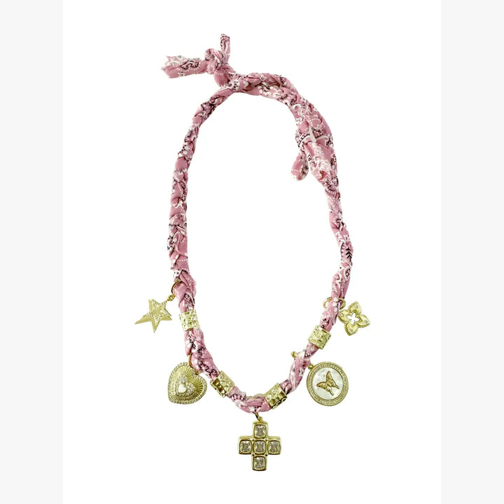 The Kasey Multi Charm Scarf Necklace
