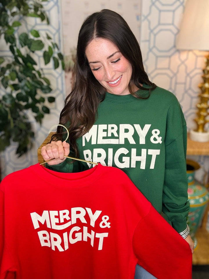 The Merry Bright Sweatshirt- 2 Colors