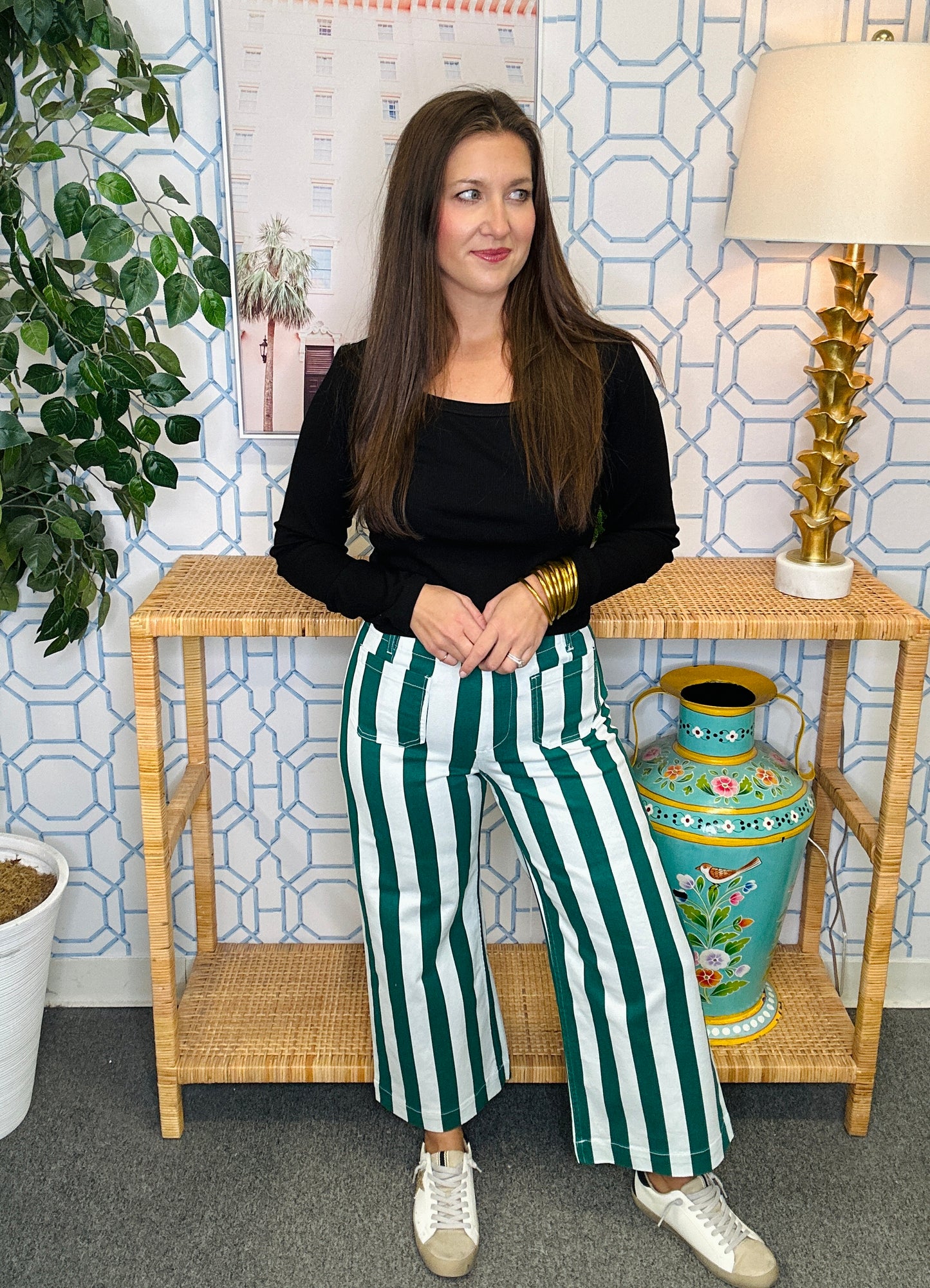 The Cabana Jeans in Green-AS