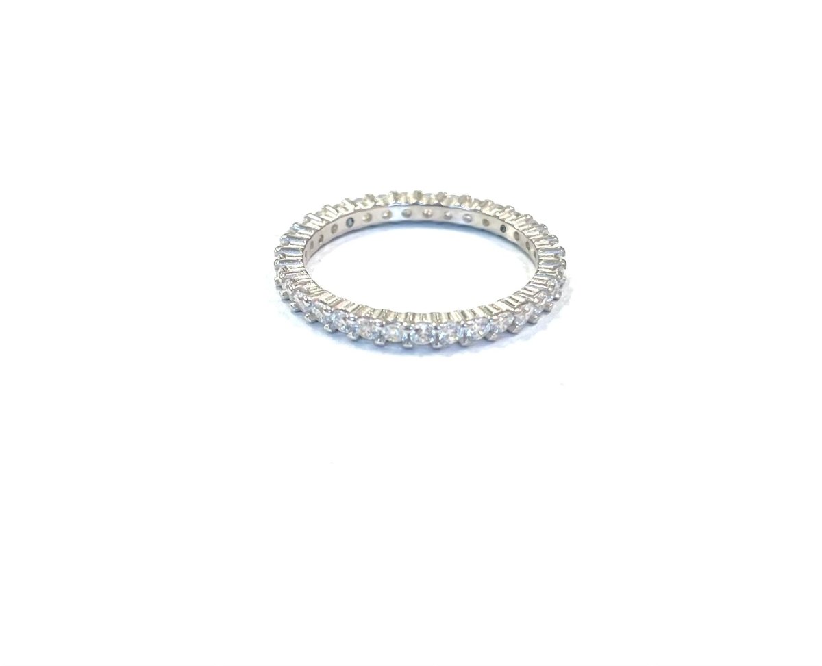 Sterling Ring-Full Open Luxe CZ Band