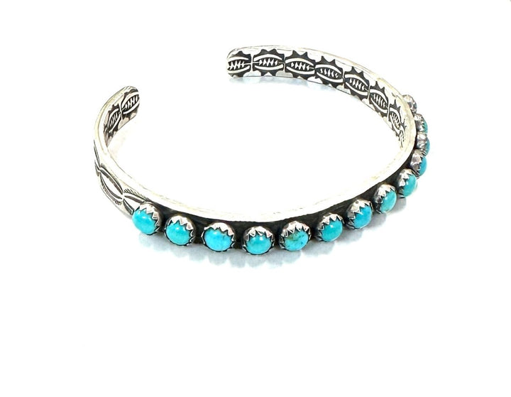 Leroy James Sterling Turquoise Cuff B