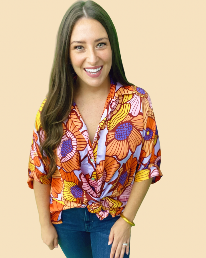 The Groovy Blooms Arizona Top - AS