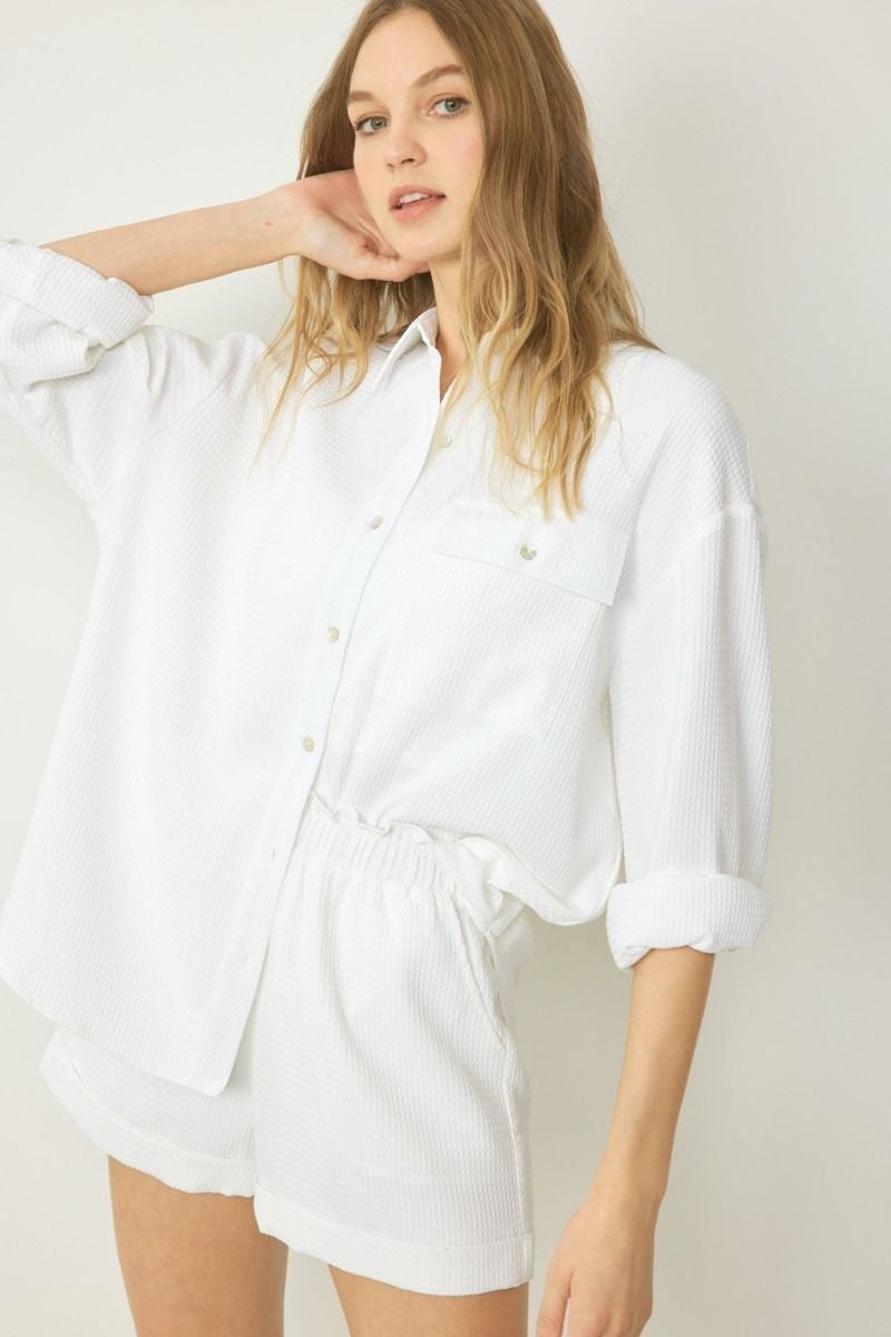The Entro Waffle Top in 5 Colors/AS