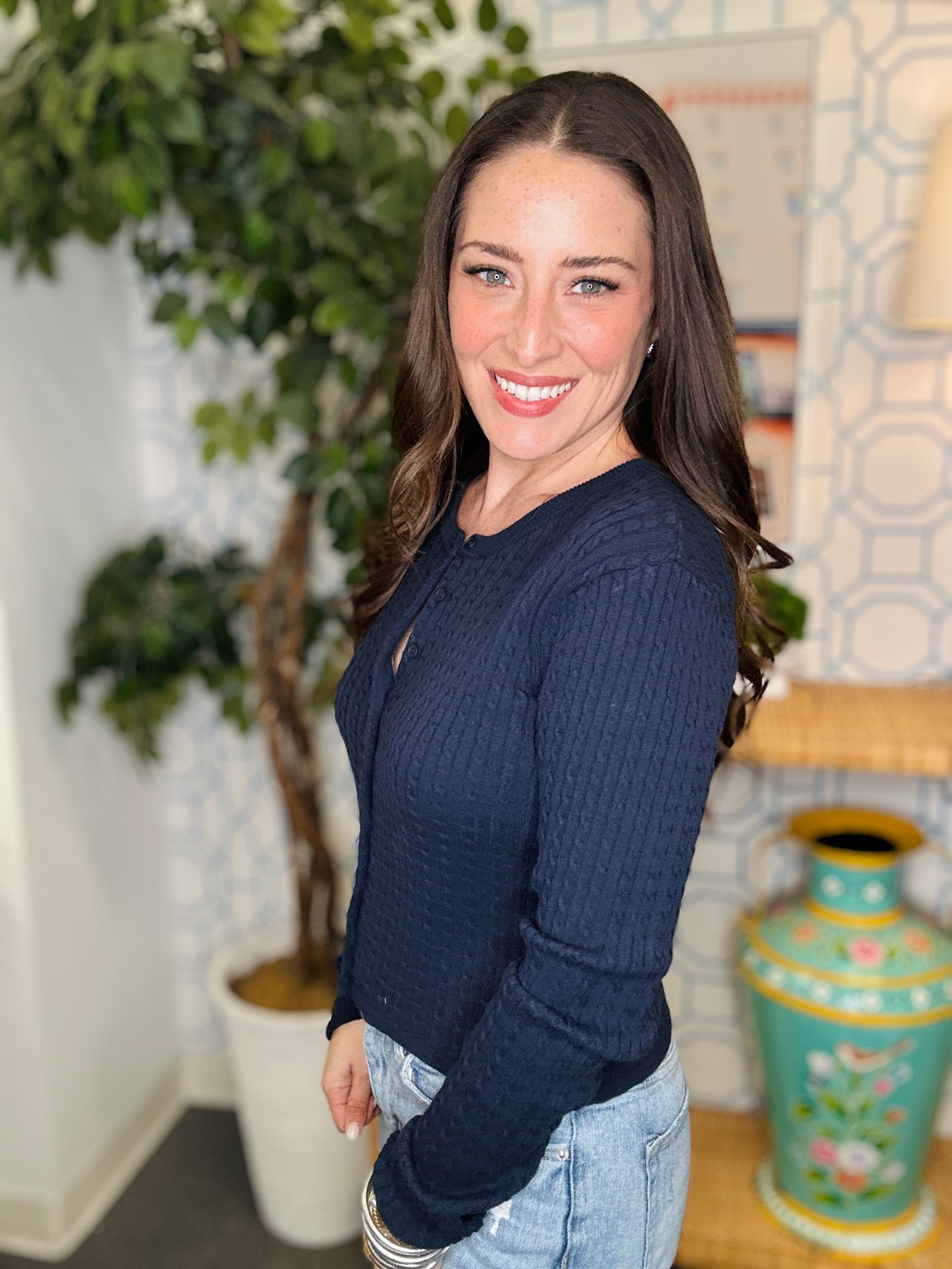 The Navy Nina Sweater