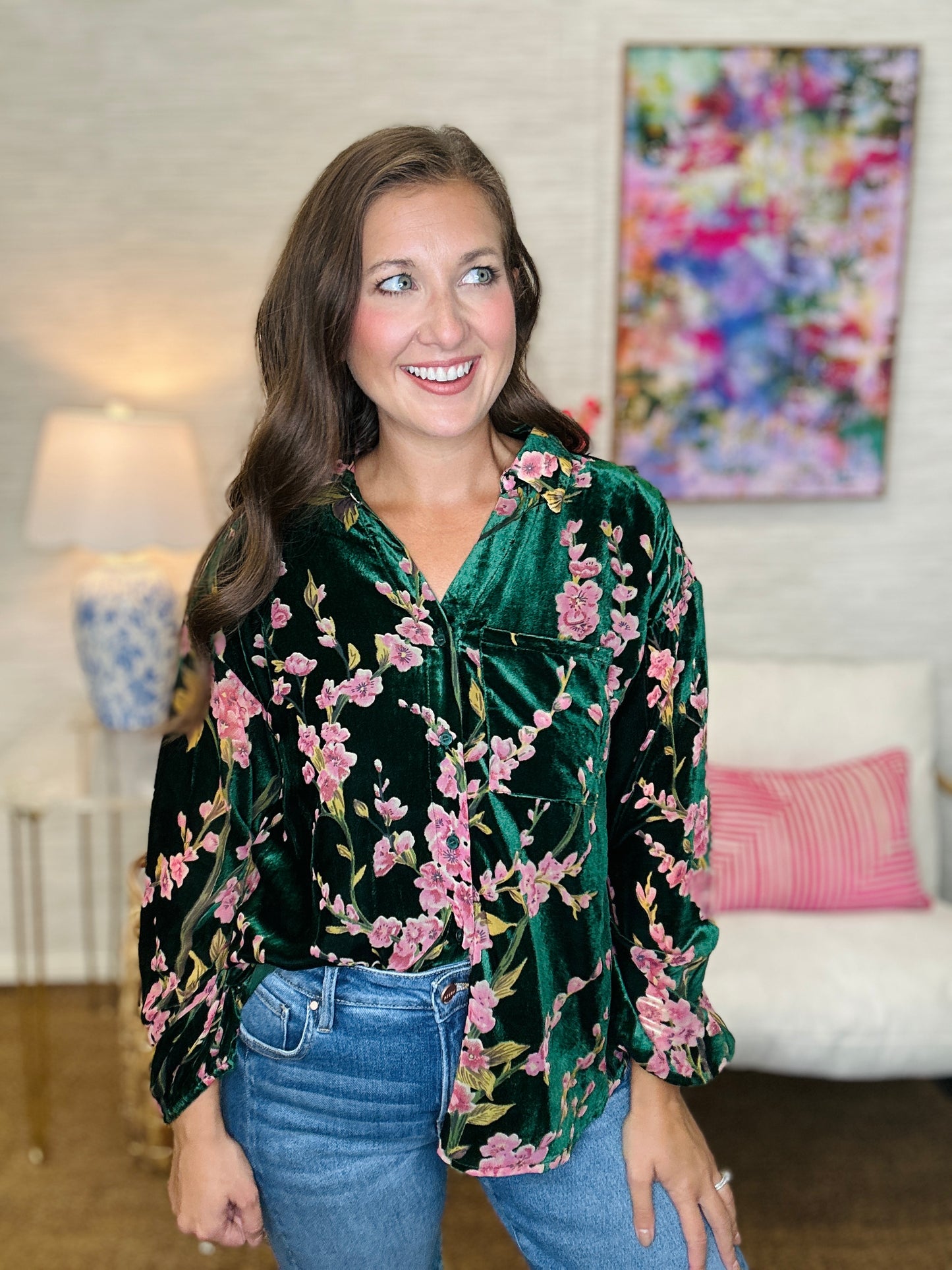The Pruitt Top in Hunter Green