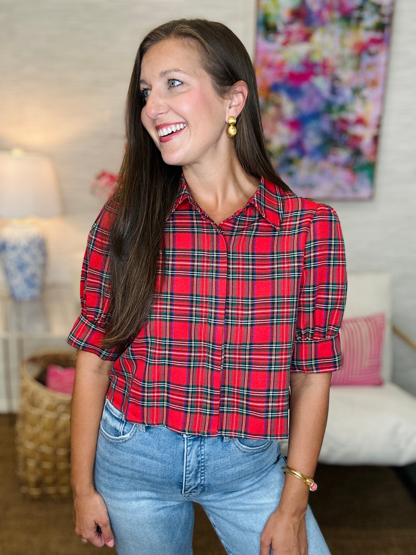 The Greetings Top in Red