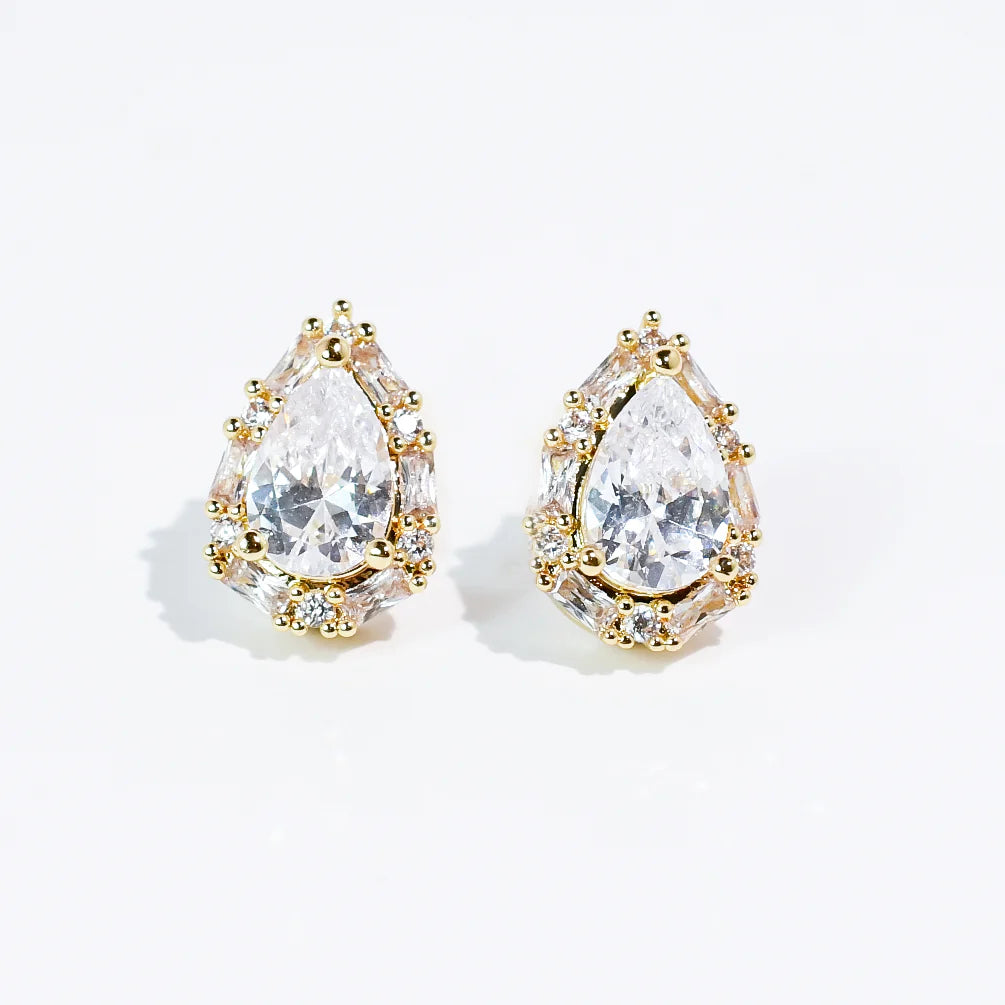 The Drop Crystal Studs