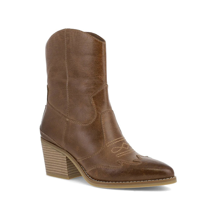 The Clorinda Booties in Tan
