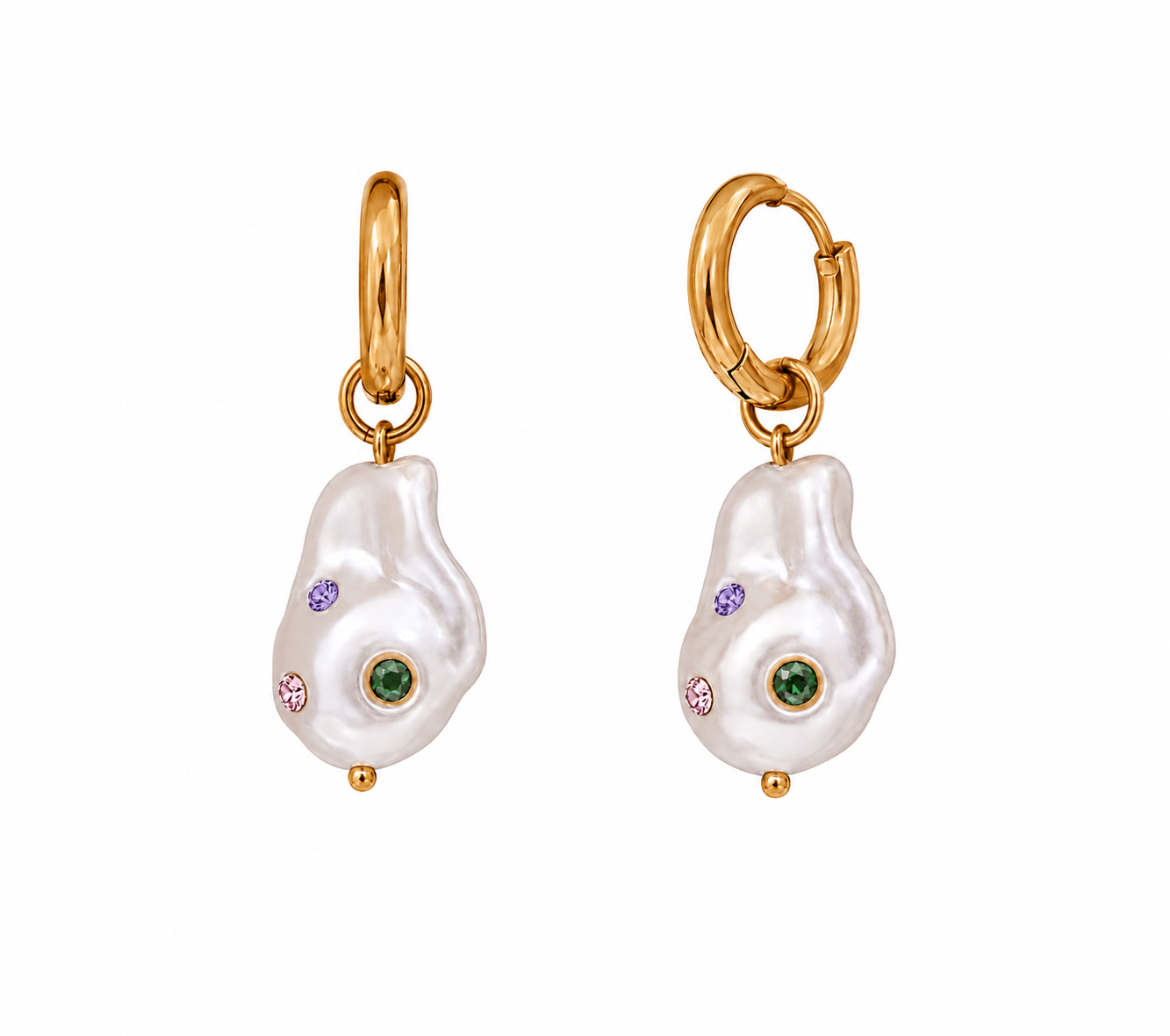 Huggie Charm Earrings - Charlotte