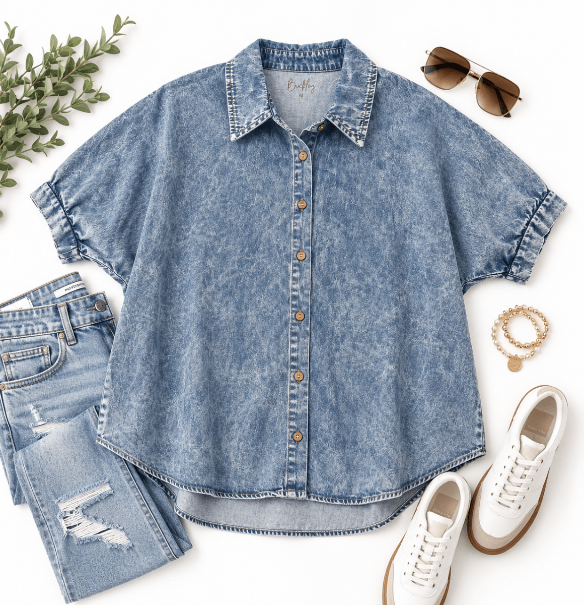 The Buckley SS Denim Top