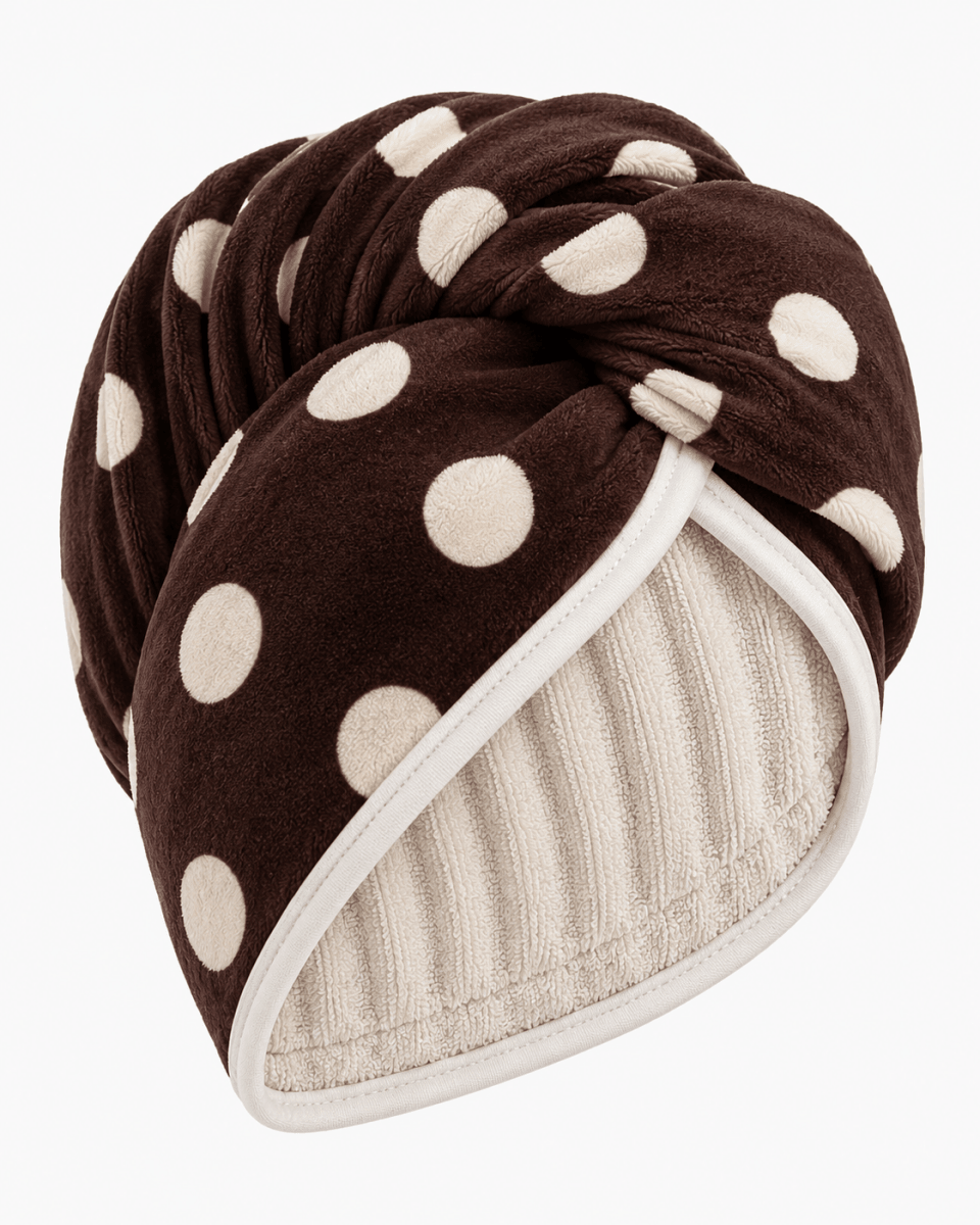 The Buckley Polka Dot Hair Towel Wrap-10 Colors
