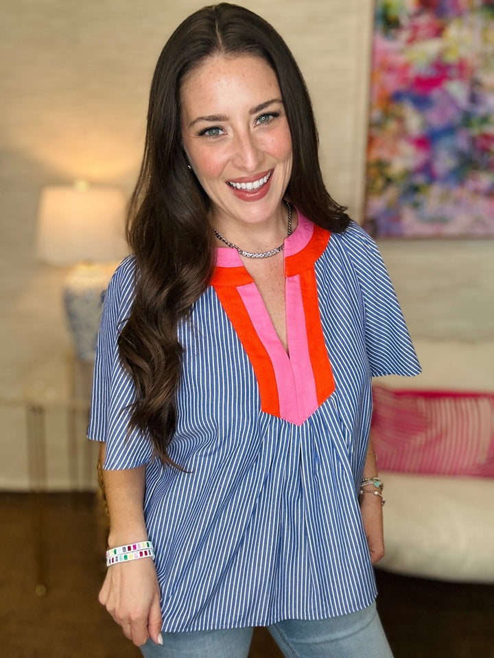 The Lochlan Top in Blue