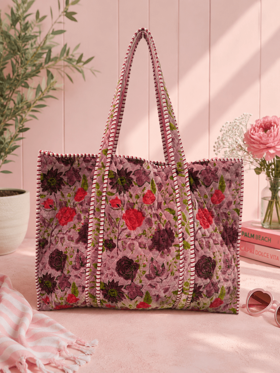The Liza Tote in Plum