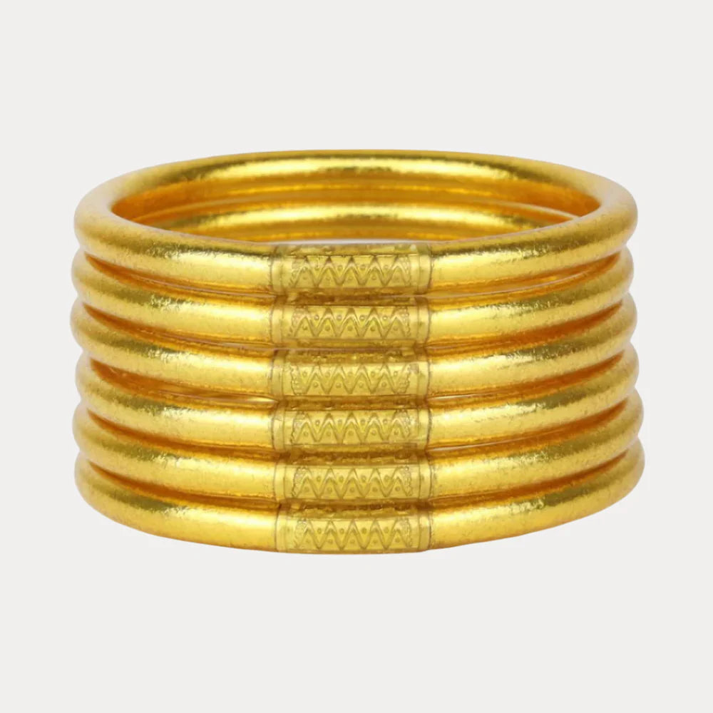 Gold Budha Bangles - Set of 6