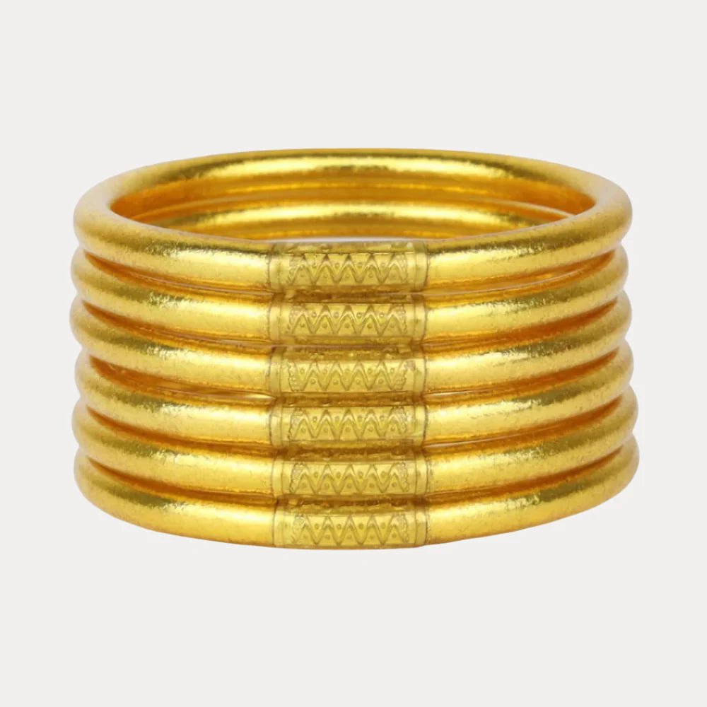 Gold Budha Bangles - Set of 6