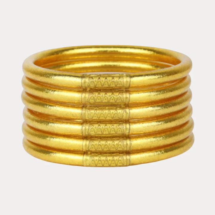 Gold Budha Bangles - Set of 6