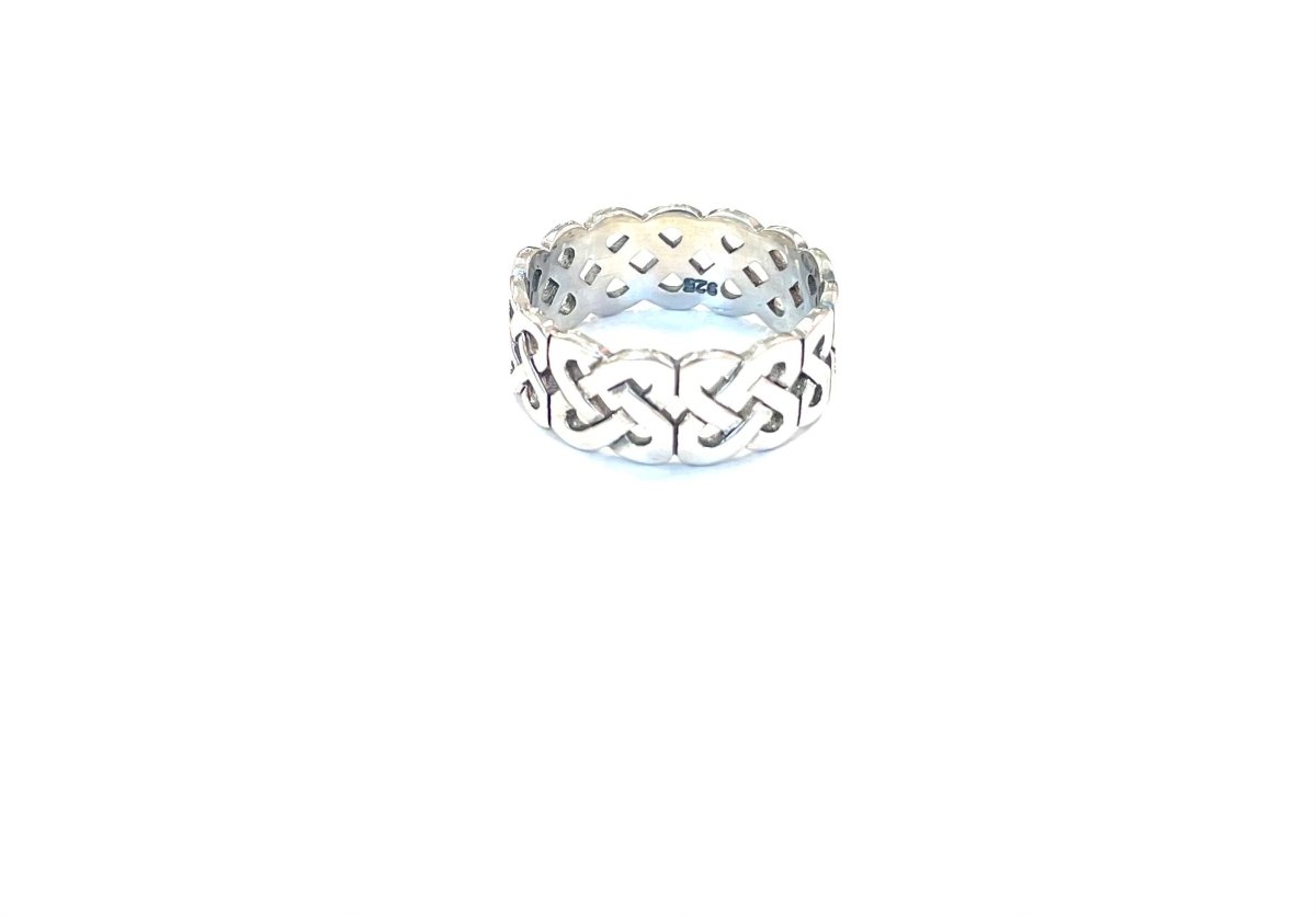 Sterling Ring-Wide Hatch