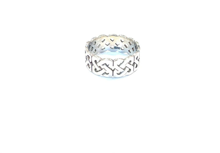 Sterling Ring-Wide Hatch