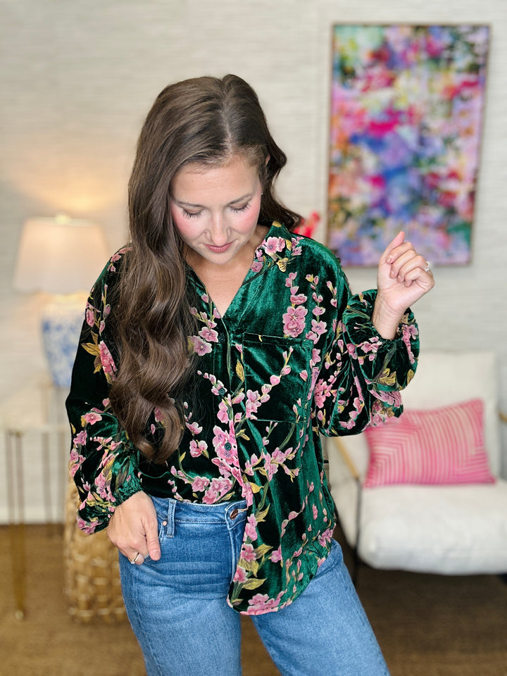 The Pruitt Top in Hunter Green
