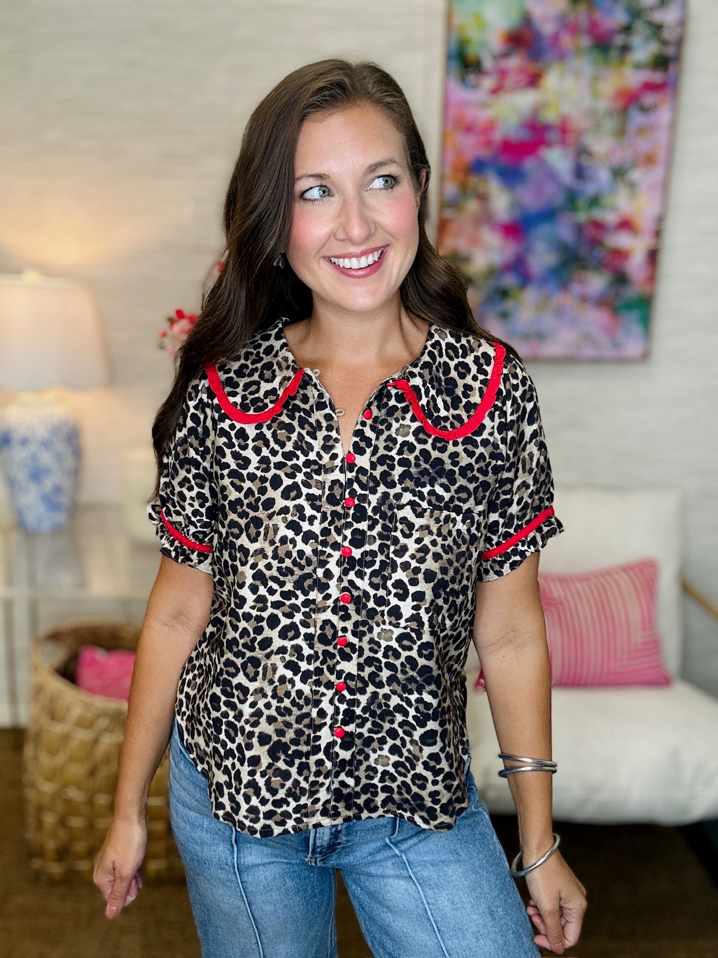 The Leo Button Top