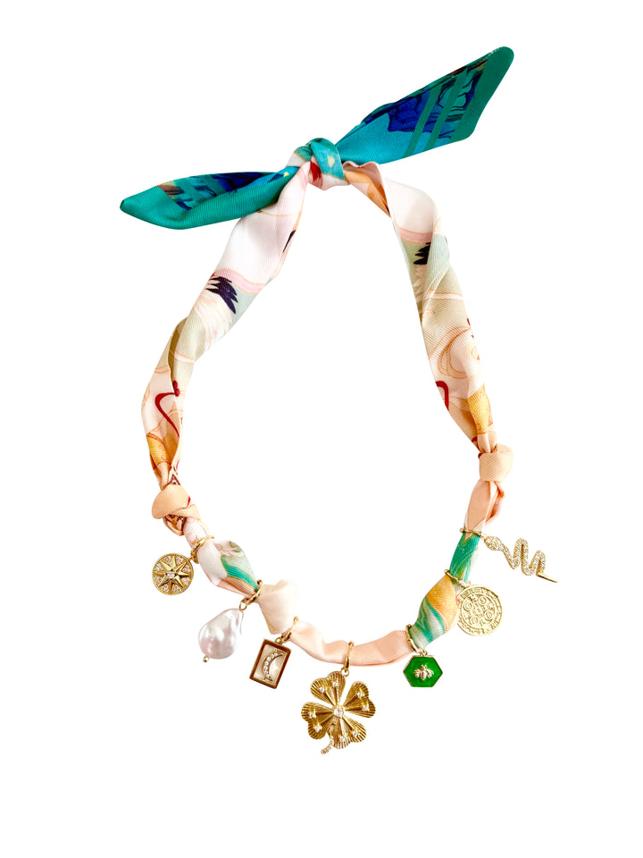 The Stevens Multi Charm Scarf Necklace
