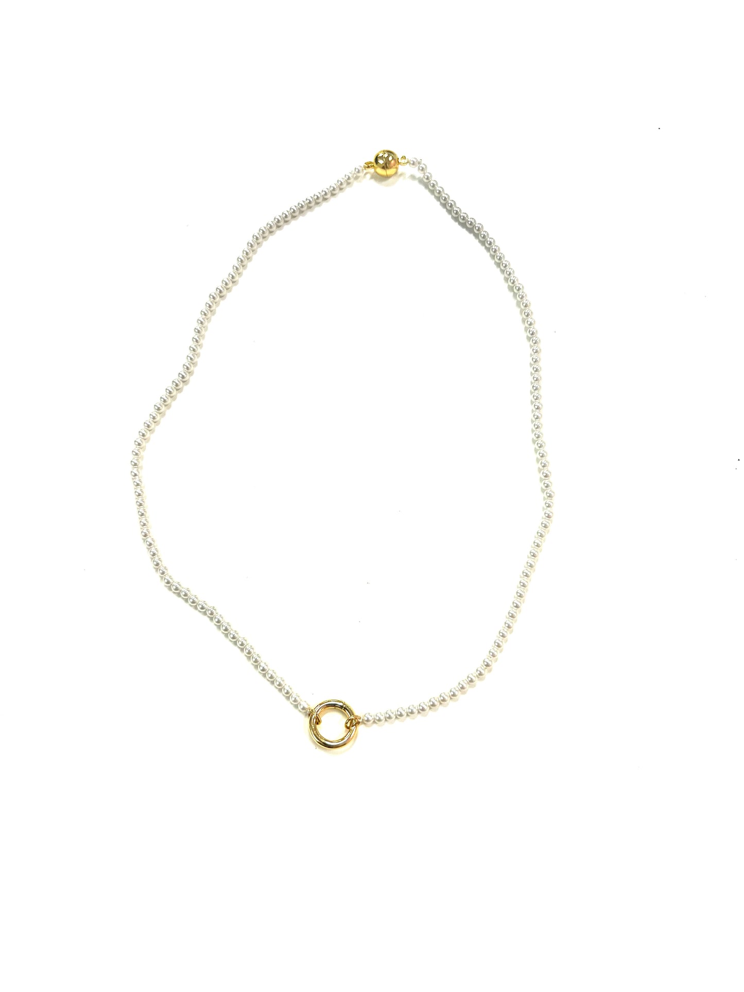 Pearl Magic Charm Bar Necklace