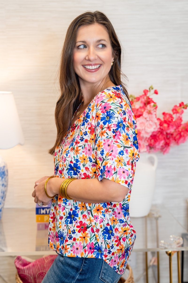 The Buckley Beaumont Top in Bold Floral