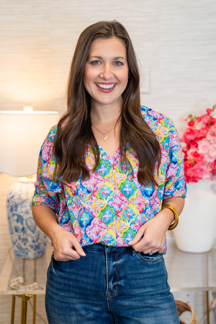 The Buckley Beaumont Top in Kaleidoscope