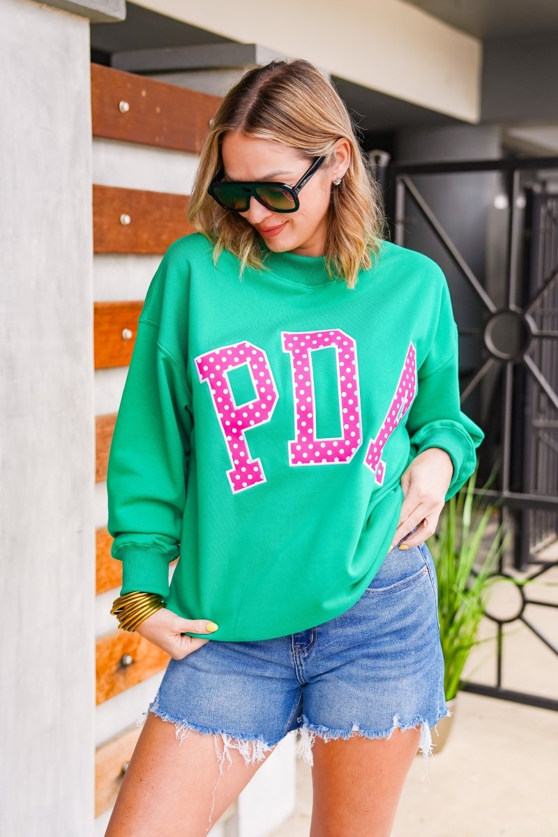 The Buckley Applique Pullover in PDA