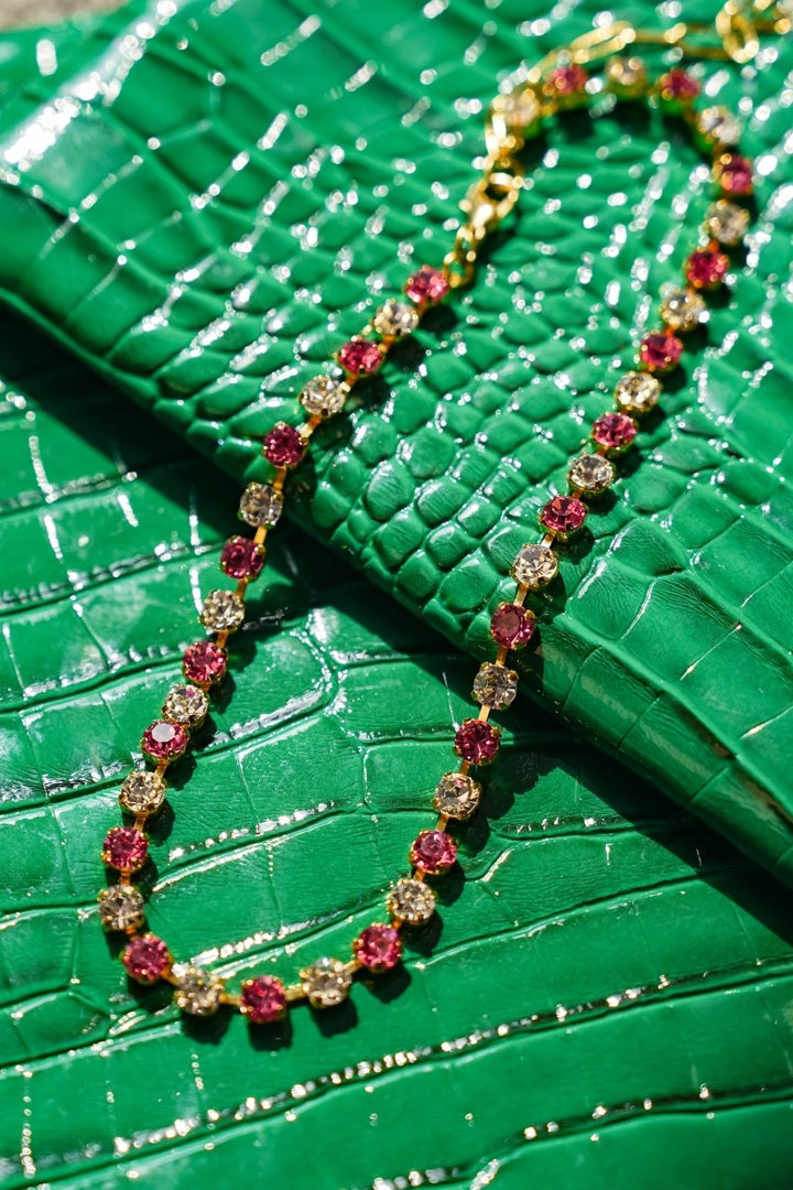 TOVA X PDA Sarina Necklace in Pink