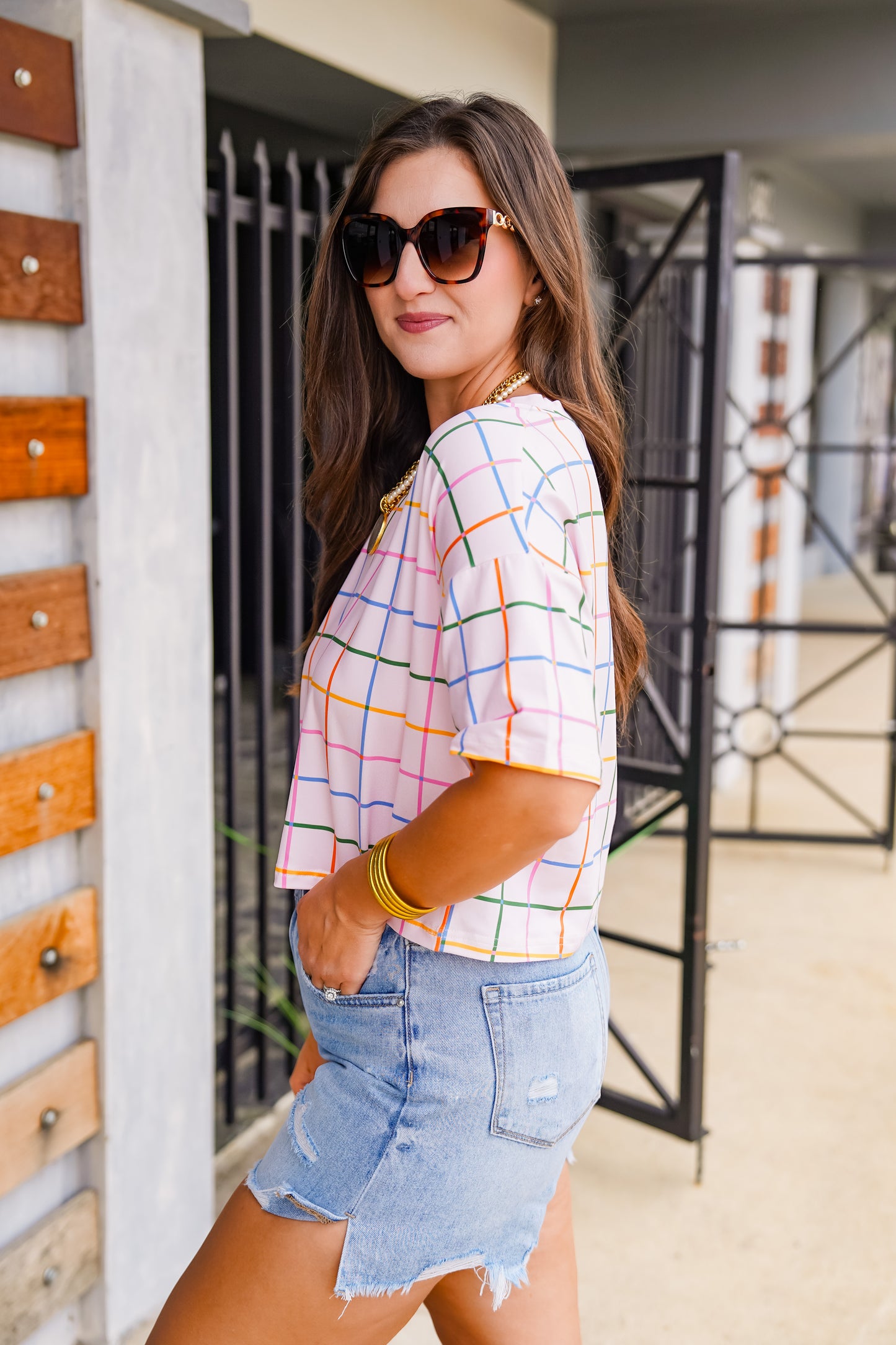 The Buckley Ash Crop Tee in Matchpoint