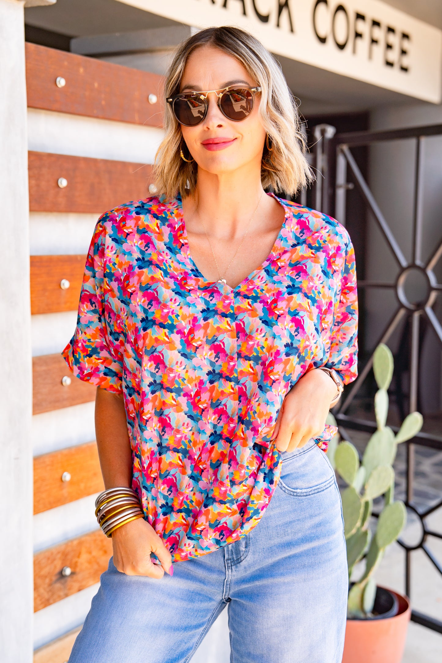 The Buckley Beaumont Top in Brushstroke