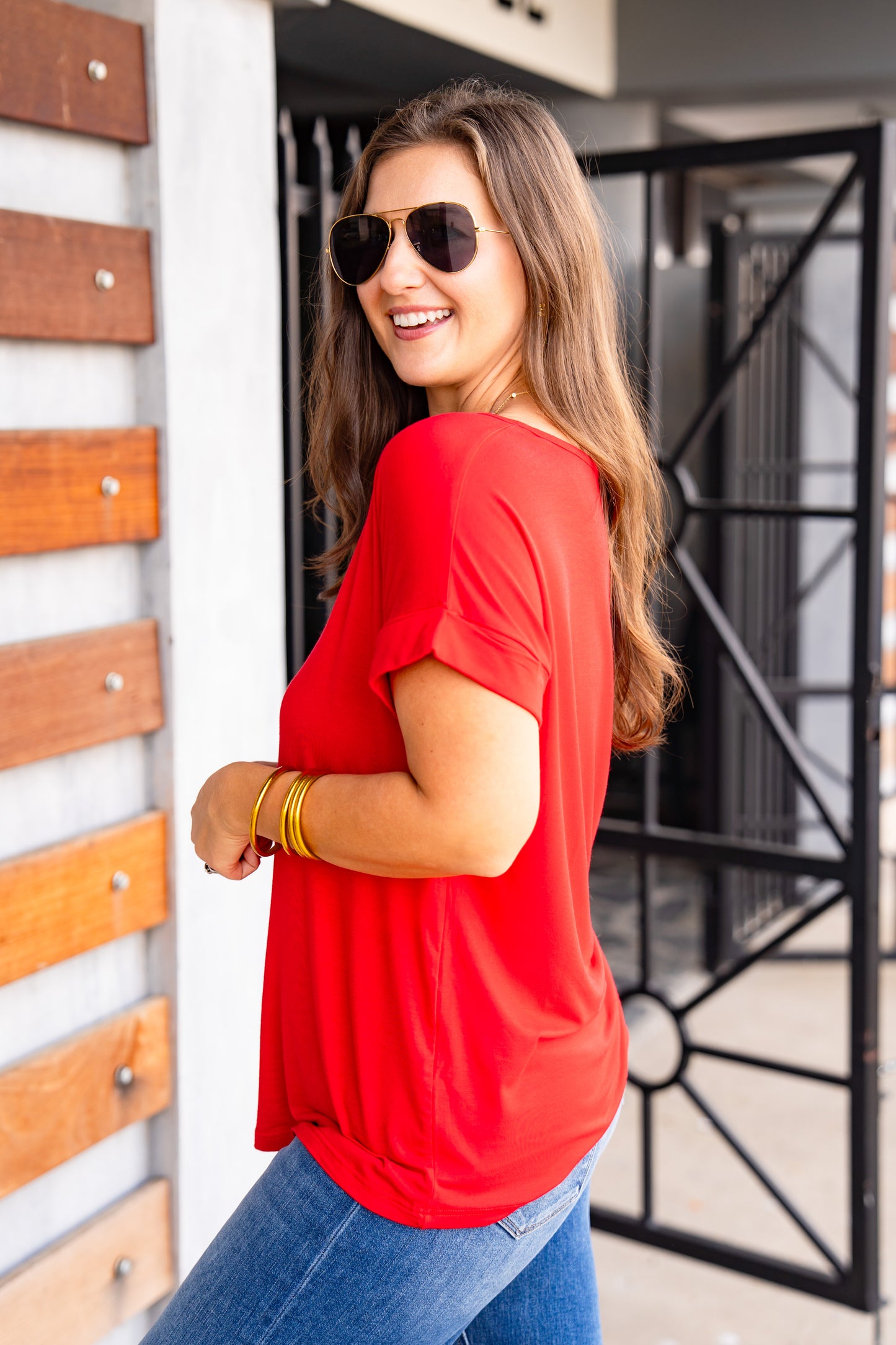 PF Doorbuster-Buckley Patty Tee in Red