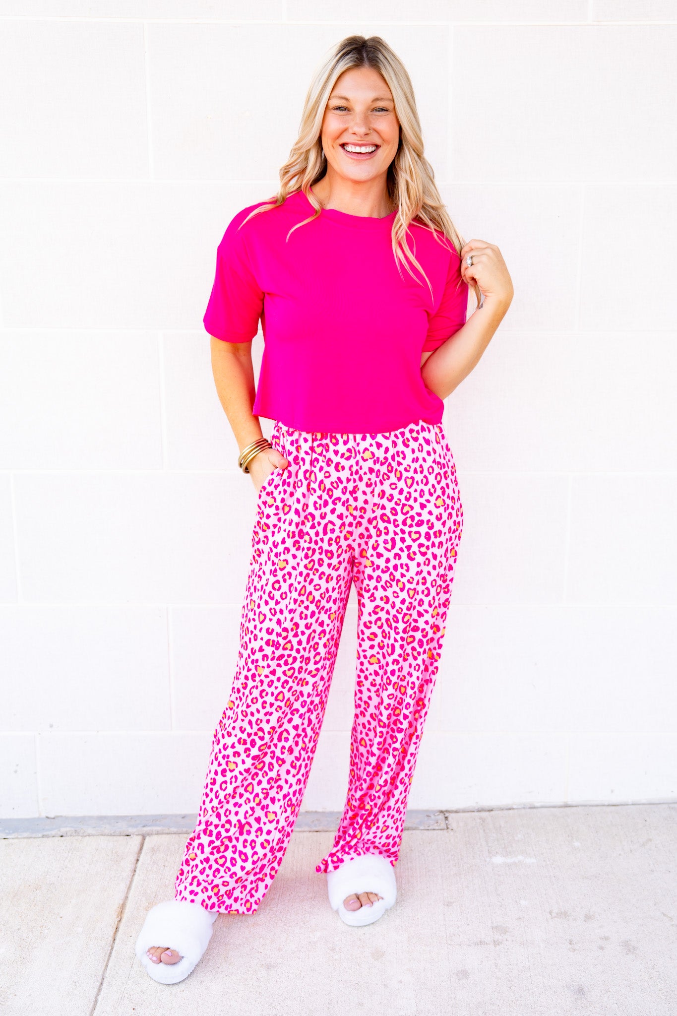 The Buckley Ava Pants in Pink Leo