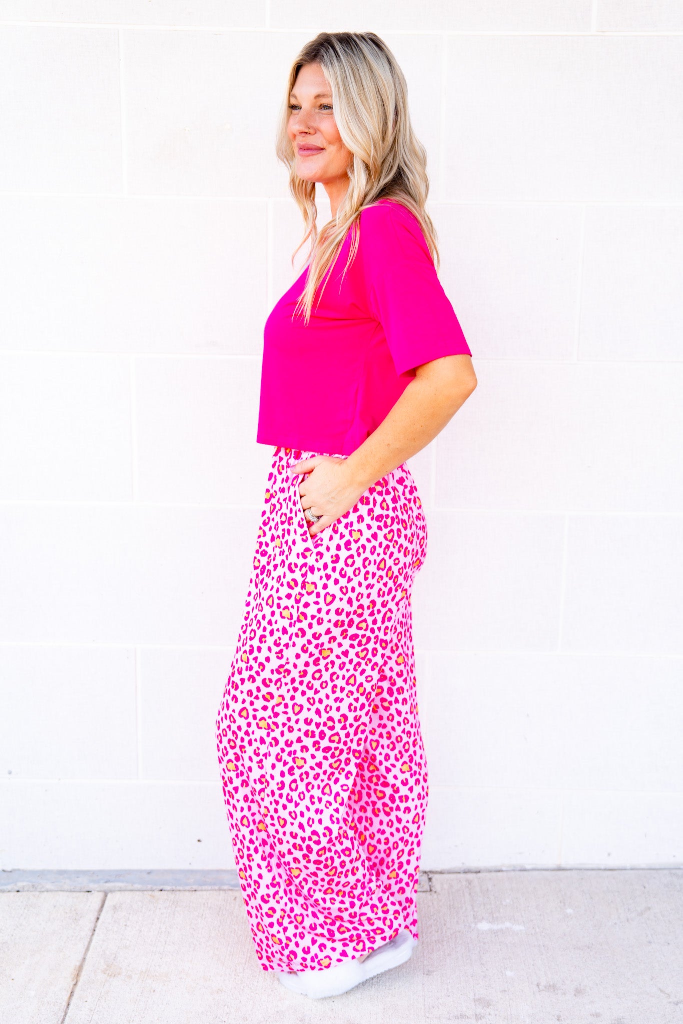 The Buckley Ava Pants in Pink Leo