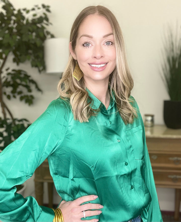 The Satin Sasha Blouse - 7 Colors