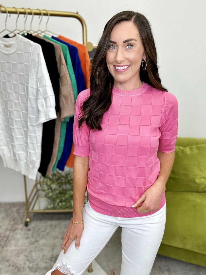 The Woven Slight Puff Top-7 Colors