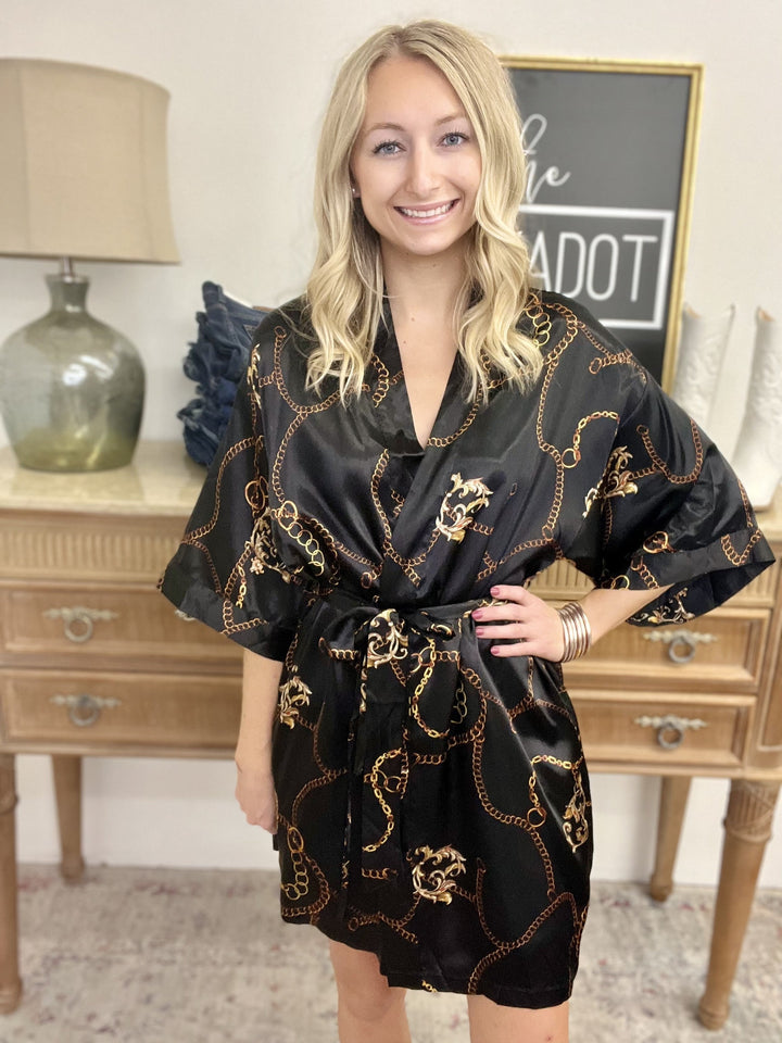 The Hadid Black Chains Robe