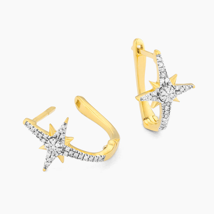 ES The Brightest Star Is You Huggie Earrings