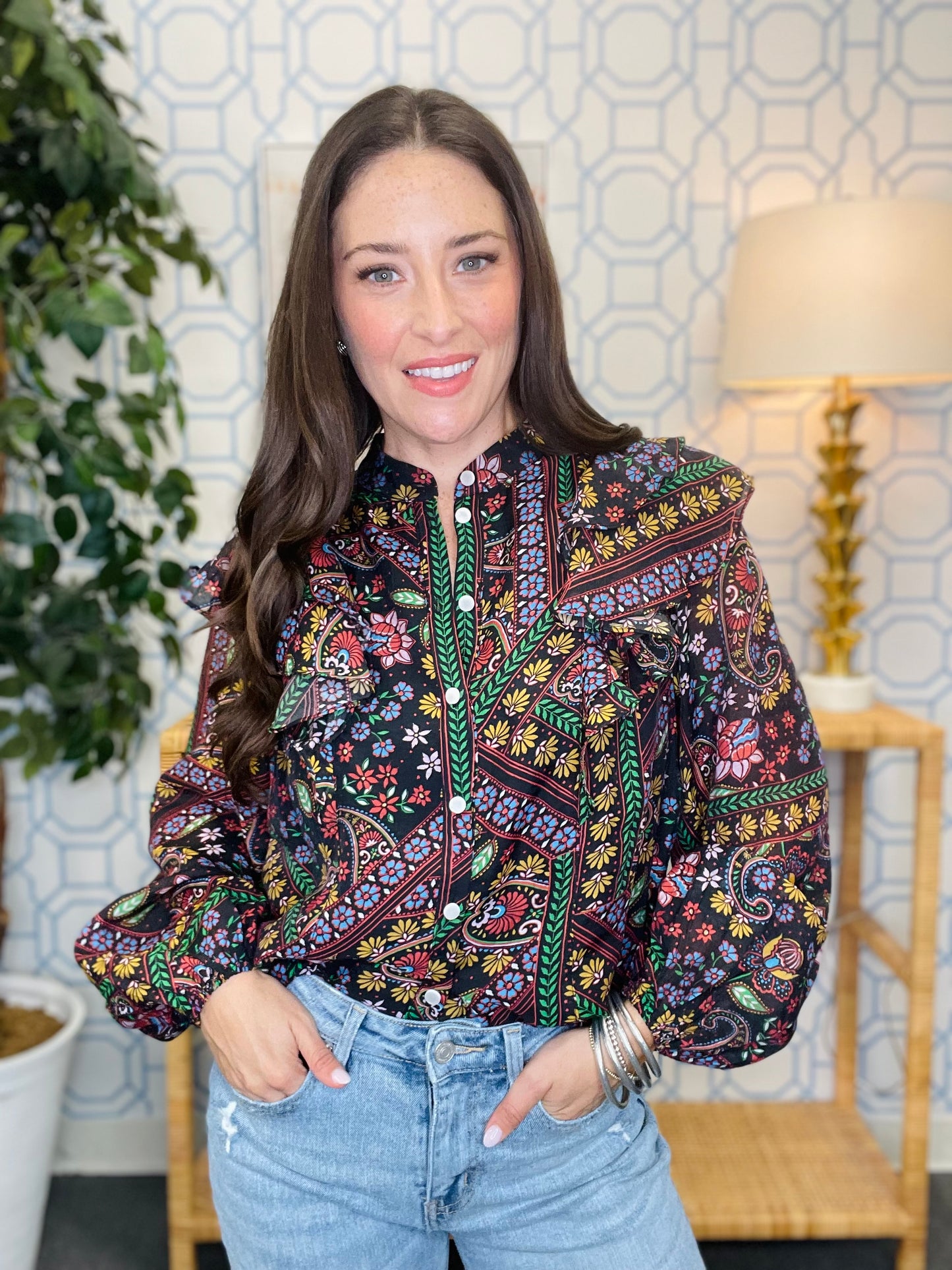 The Black Ruffle Blouse