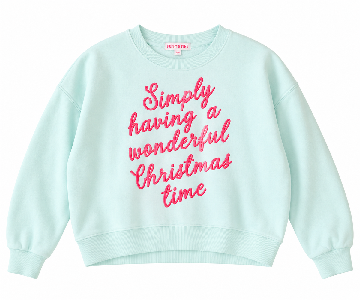 P&P Wonderful Christmas Time Crop Sweatshirt