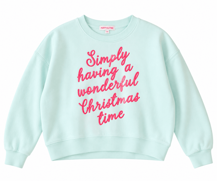 P&P Wonderful Christmas Time Crop Sweatshirt