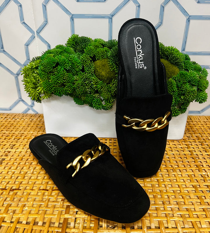 Keepsake Mules in Black