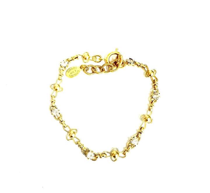 The Flower and Crystal Bracelet
