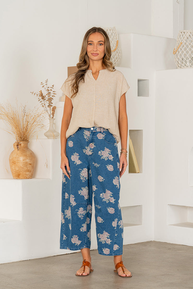 The Sew Floral Jeans-AS