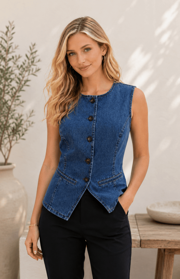 The Blue Jean Baby Vest-AS