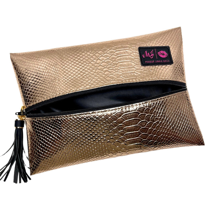 MJ Bags- Rose Gold Python