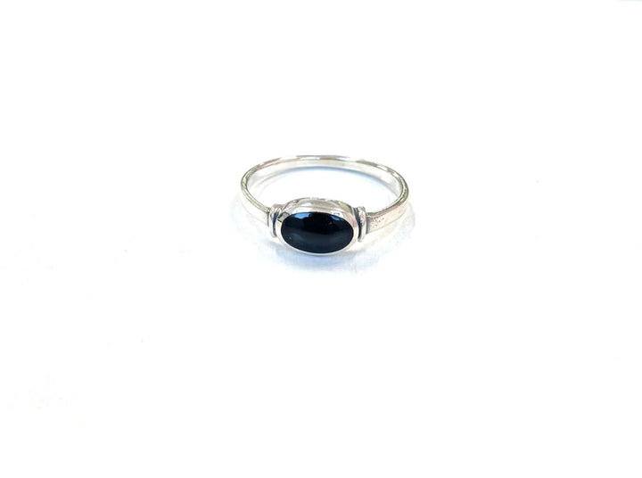 Sterling Ring-Black Center Stone