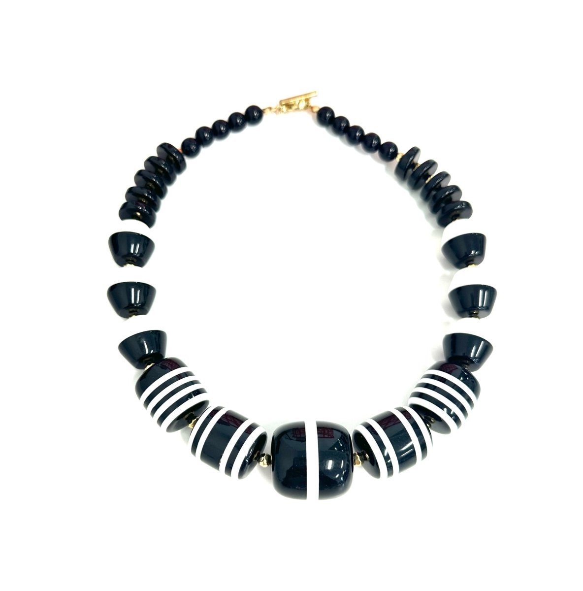 The Black and White Beaded Necklace