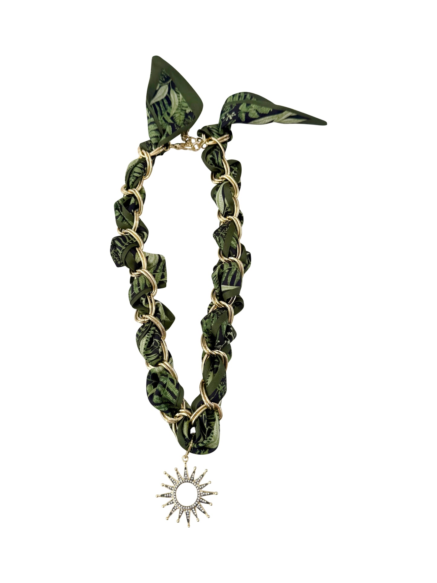 The Tallie Chain Woven Scarf Necklace
